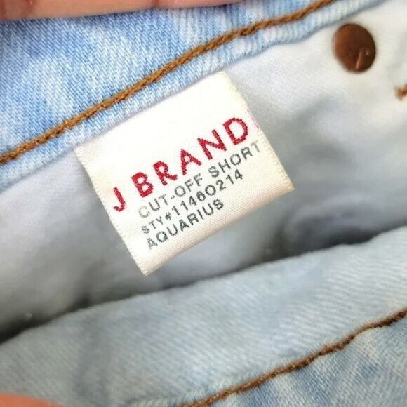 J Brand Libra Cut-Off Denim Short Light Wash Blue Size 28 - Picture 6 of 7